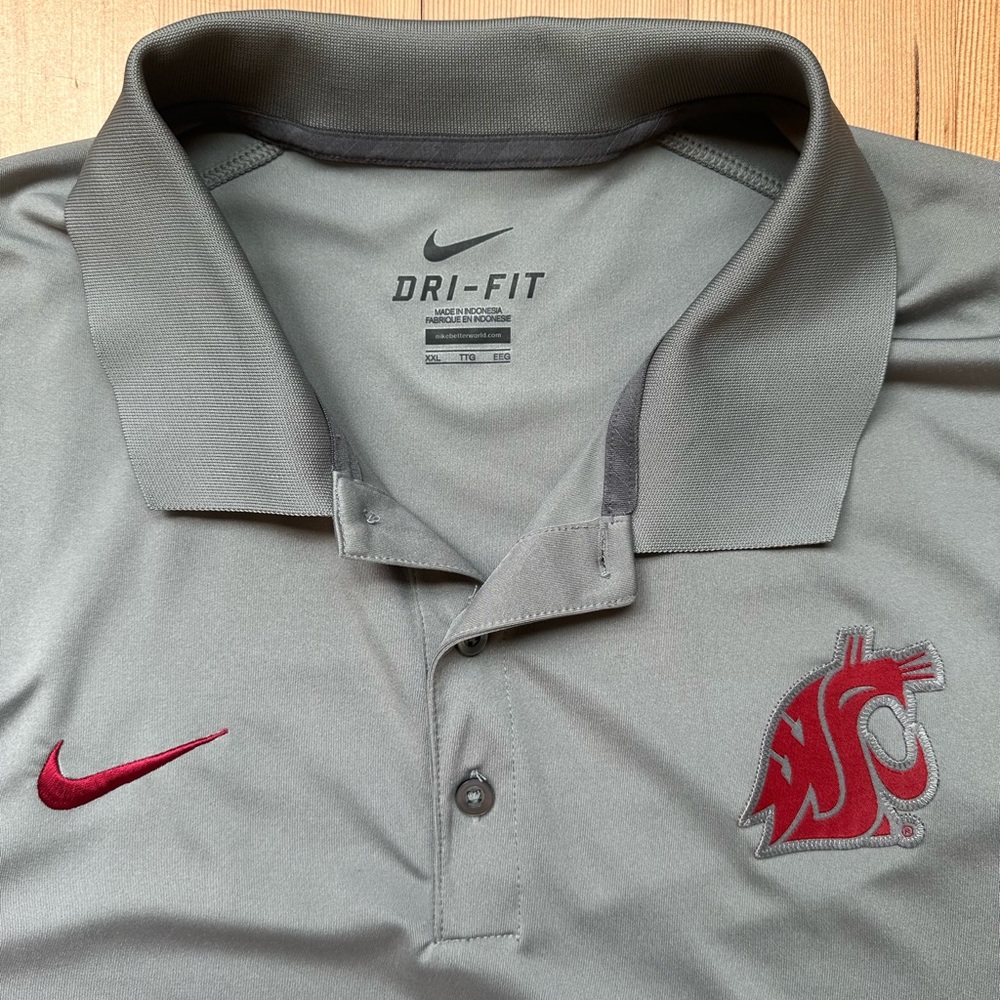 Washington State Cougars Nike Dri-Fit Golf Polo Shirt Men’s XXL - Picture 2 of 8